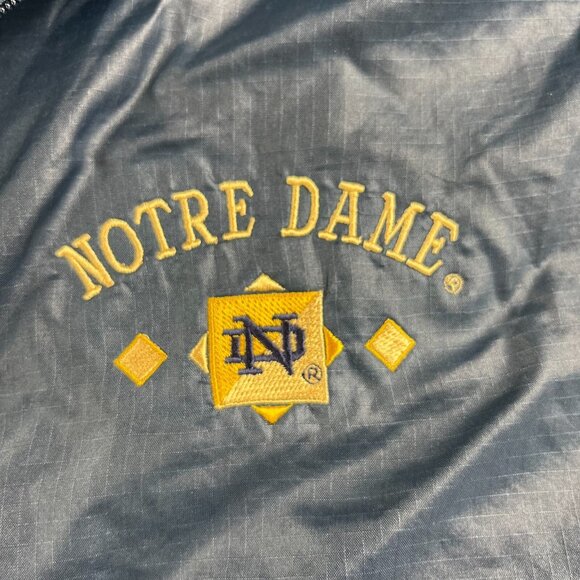 VTG Notre Dame Fighting Irish Jacket Mens XL Blue Windbreaker NCAA 577C MV Sport - Picture 7 of 10